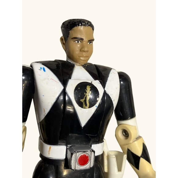 Bandai Mighty Morphin Power Rangers Black Ranger Action Figure Flip Head 1993 - Picture 3 of 11